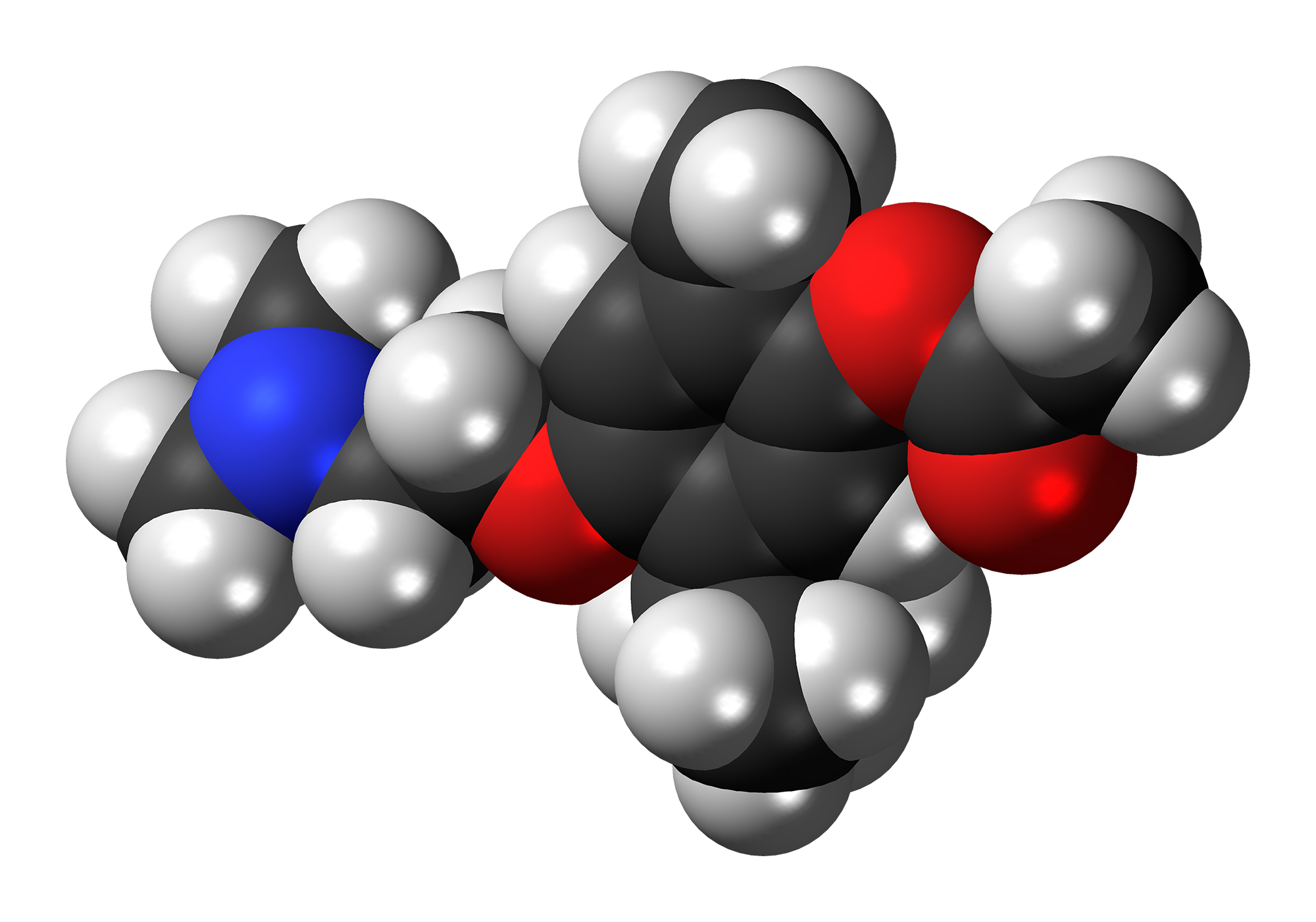 Moxisylyte molecule spacefill — related to ED PEPTIDES PT-141, Kisspeptin, Oxytocin